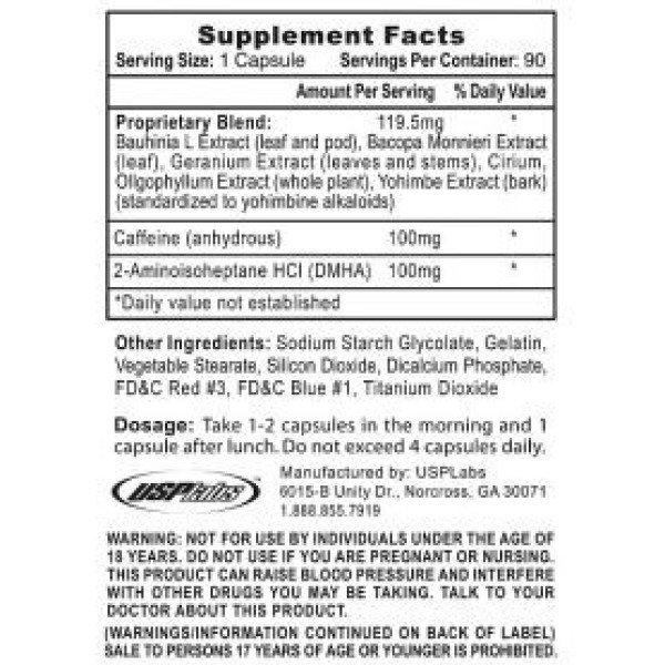 USP Labs OxyElite Pro DMAA + DMHA USP Labs