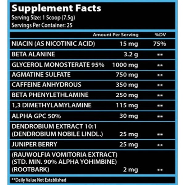 FIRSTCHOICE SUPPLEMENTS - SVG115 PRE WORKOUT 187 G FIRSTCHOICE SUPPLEMENTS